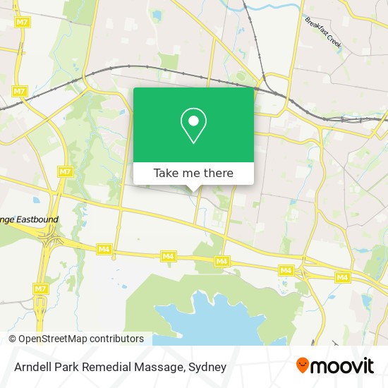 Mapa Arndell Park Remedial Massage