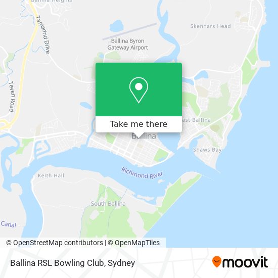 Ballina RSL Bowling Club map
