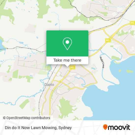 Din do It Now Lawn Mowing map