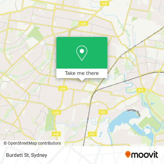 Mapa Burdett St