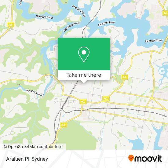 Araluen Pl map