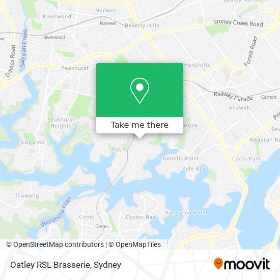 Oatley RSL Brasserie map