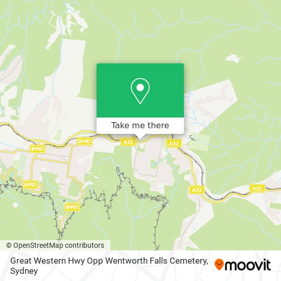 Great Western Hwy Opp Wentworth Falls Cemetery map