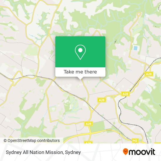 Sydney All Nation Mission map