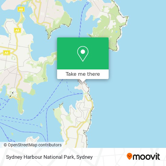 Sydney Harbour National Park map