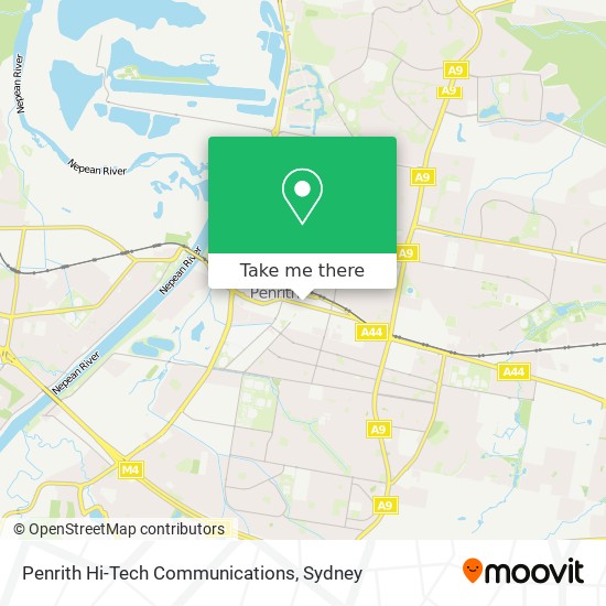 Mapa Penrith Hi-Tech Communications