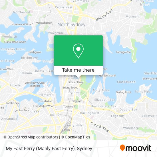 Mapa My Fast Ferry (Manly Fast Ferry)