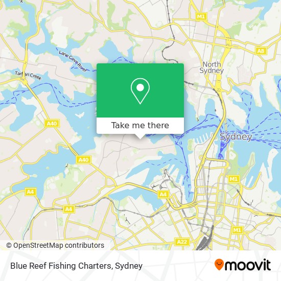 Blue Reef Fishing Charters map