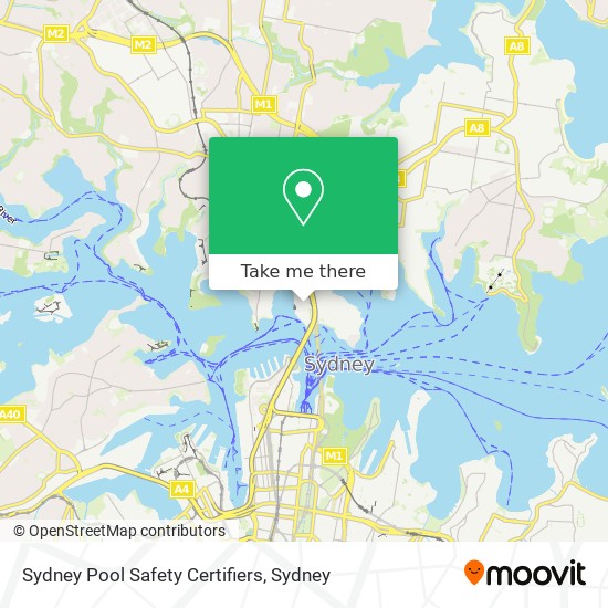 Mapa Sydney Pool Safety Certifiers