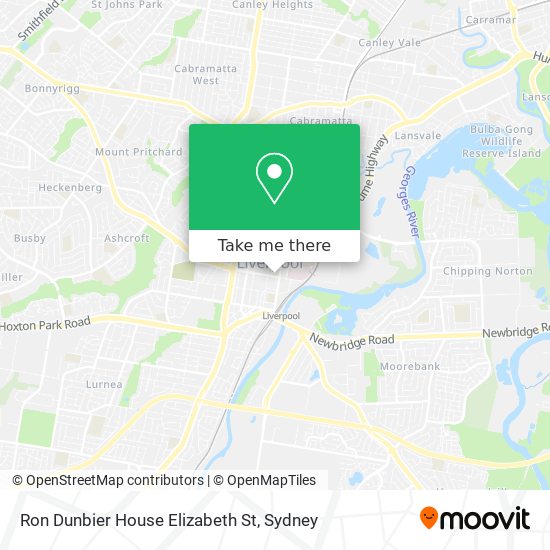 Mapa Ron Dunbier House Elizabeth St