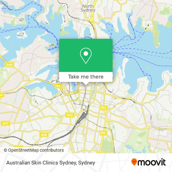 Mapa Australian Skin Clinics Sydney