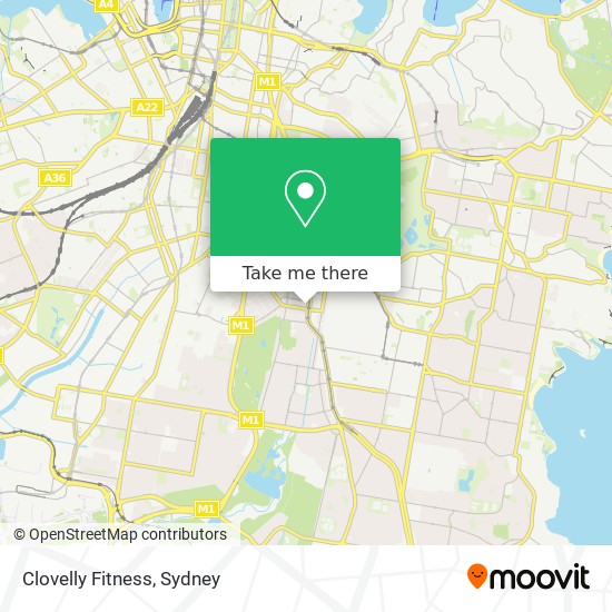 Mapa Clovelly Fitness