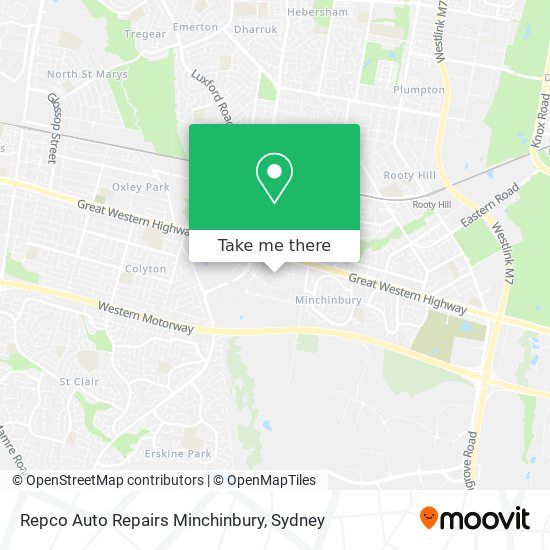 Mapa Repco Auto Repairs Minchinbury