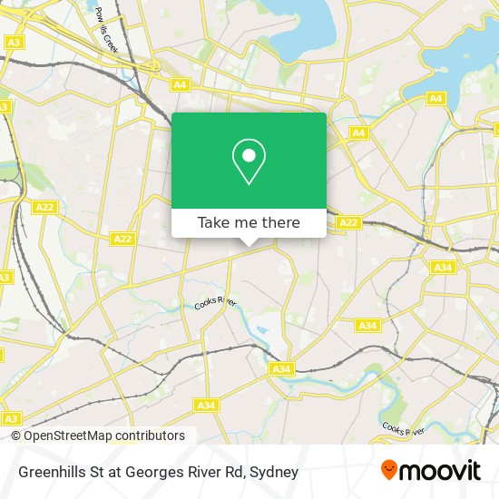Greenhills St at Georges River Rd map