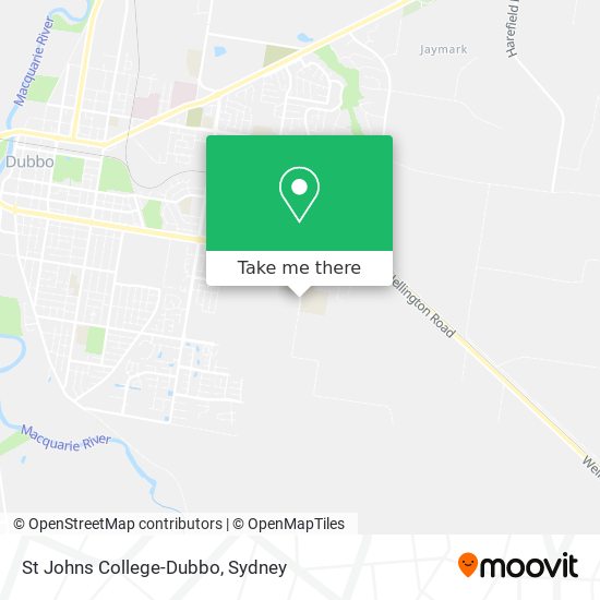 St Johns College-Dubbo map