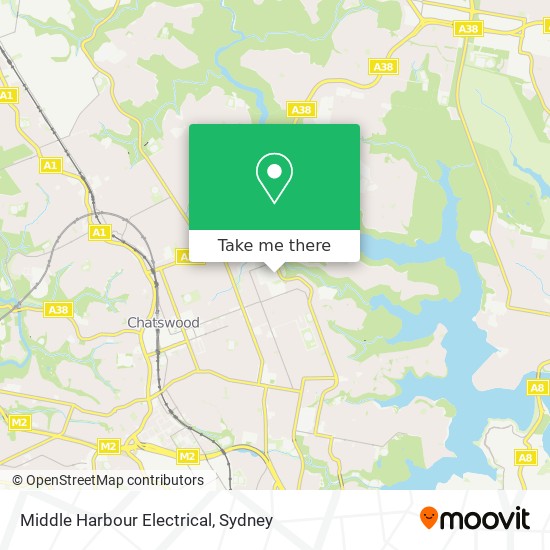 Mapa Middle Harbour Electrical