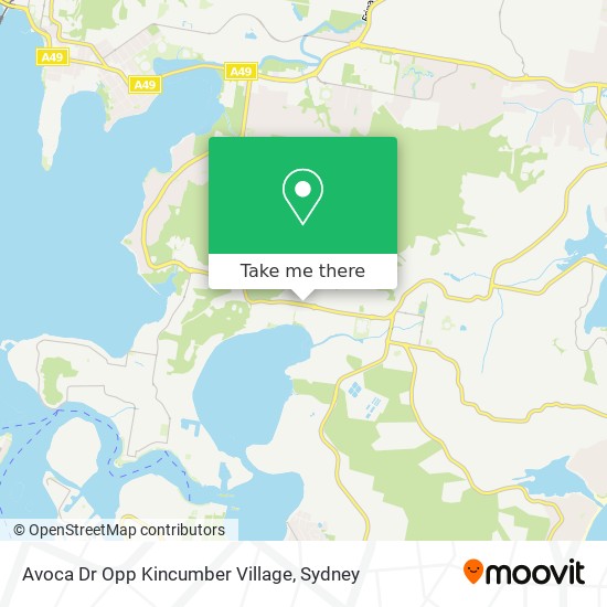 Avoca Dr Opp Kincumber Village map