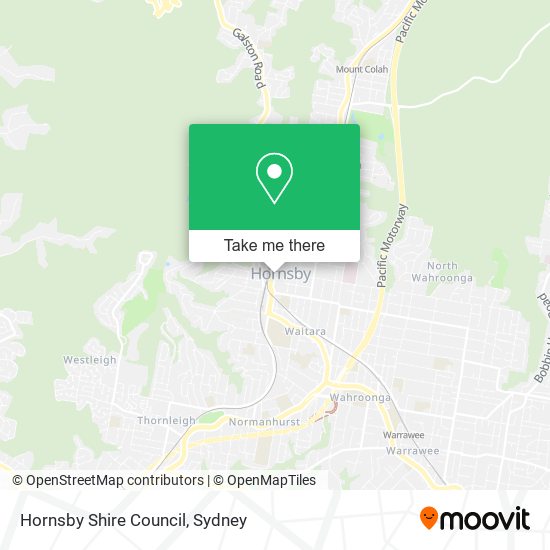 Mapa Hornsby Shire Council