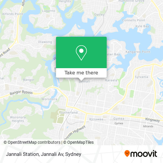 Jannali Station, Jannali Av map