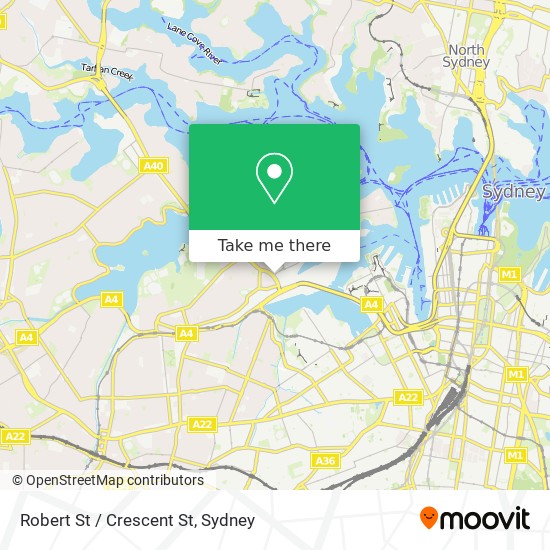 Mapa Robert St / Crescent St