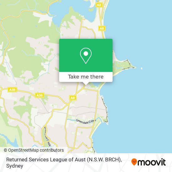 Mapa Returned Services League of Aust (N.S.W. BRCH)