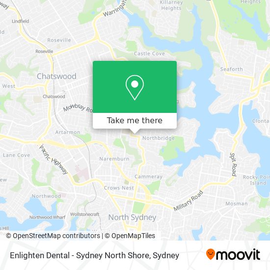 Mapa Enlighten Dental - Sydney North Shore