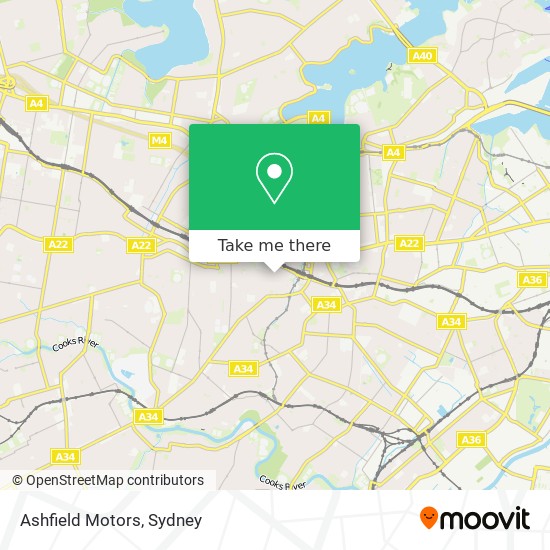 Ashfield Motors map