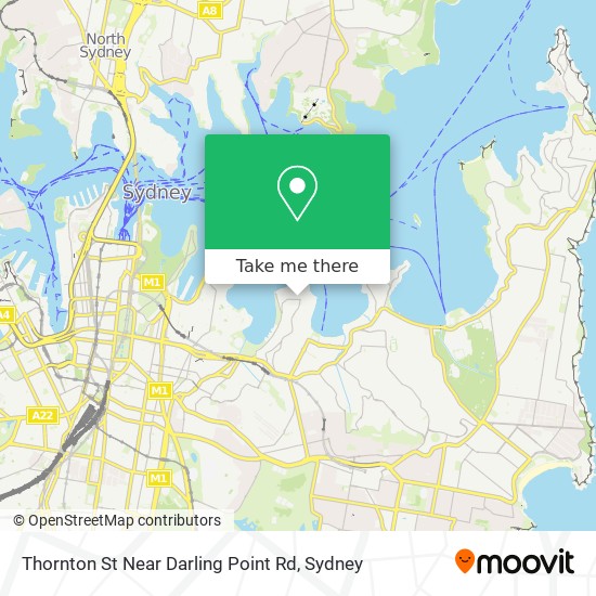 Thornton St Near Darling Point Rd map