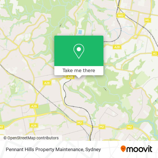 Mapa Pennant Hills Property Maintenance