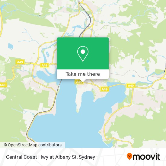 Central Coast Hwy at Albany St map