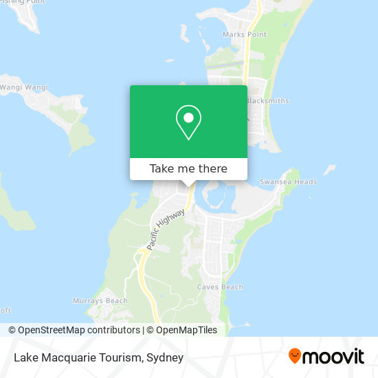 Lake Macquarie Tourism map