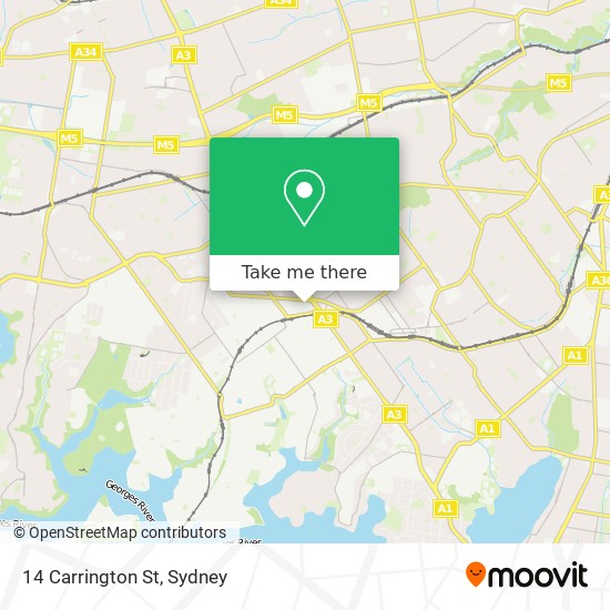 Mapa 14 Carrington St