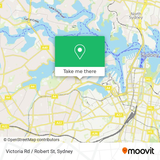 Victoria Rd / Robert St map