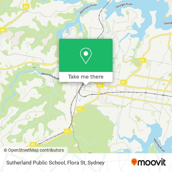 Mapa Sutherland Public School, Flora St