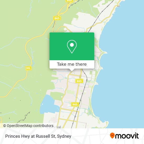 Princes Hwy at Russell St map