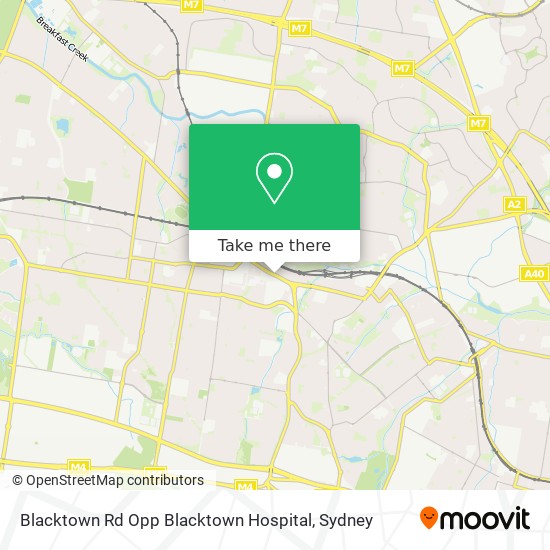 Blacktown Rd Opp Blacktown Hospital map