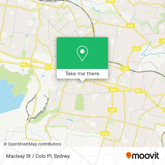 Mapa Macleay St / Colo Pl