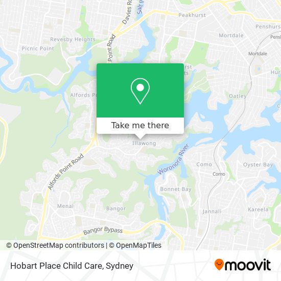 Hobart Place Child Care map