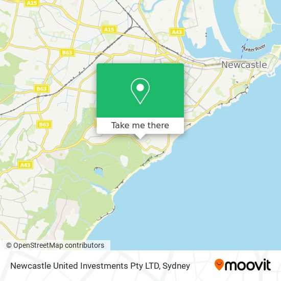 Mapa Newcastle United Investments Pty LTD