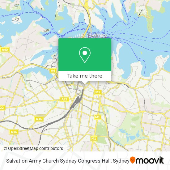 Salvation Army Church Sydney Congress Hall map