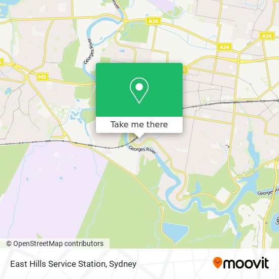 East Hills Service Station map