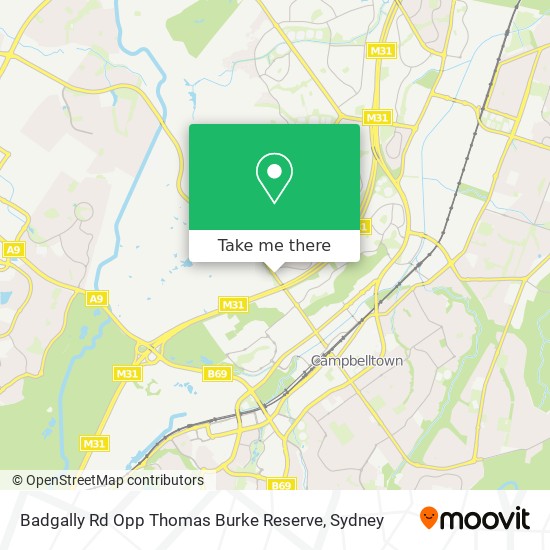 Badgally Rd Opp Thomas Burke Reserve map
