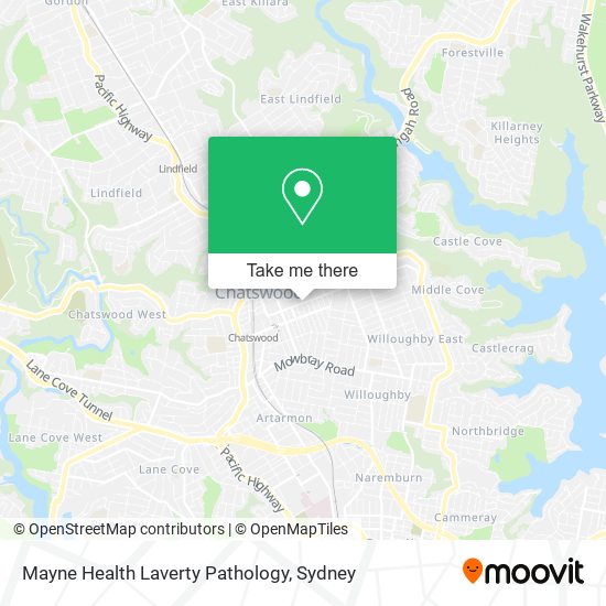 Mayne Health Laverty Pathology map