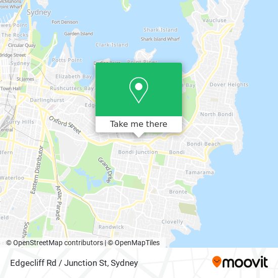 Mapa Edgecliff Rd / Junction St