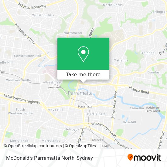McDonald's Parramatta North map