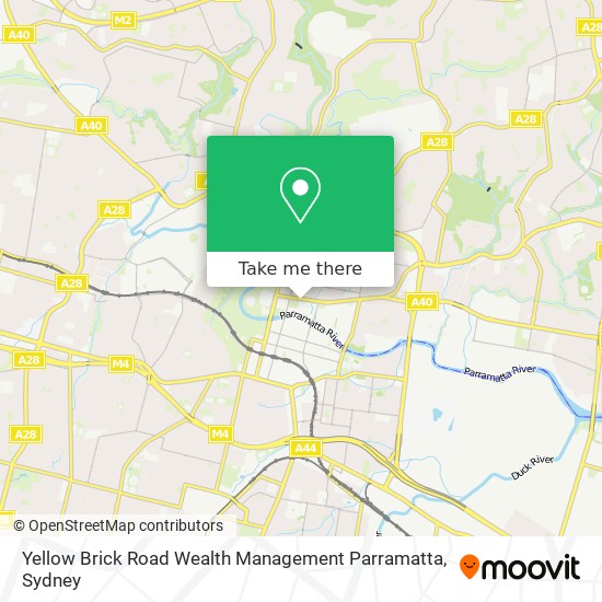 Yellow Brick Road Wealth Management Parramatta map