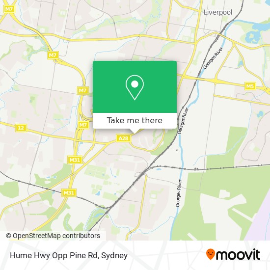 Hume Hwy Opp Pine Rd map