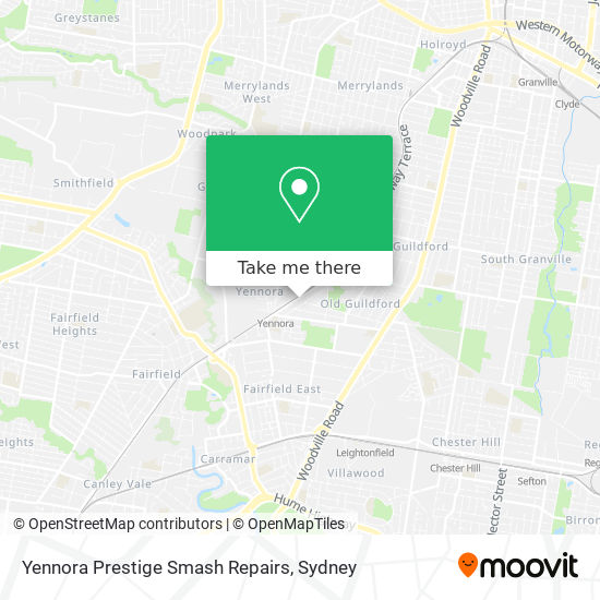 Mapa Yennora Prestige Smash Repairs