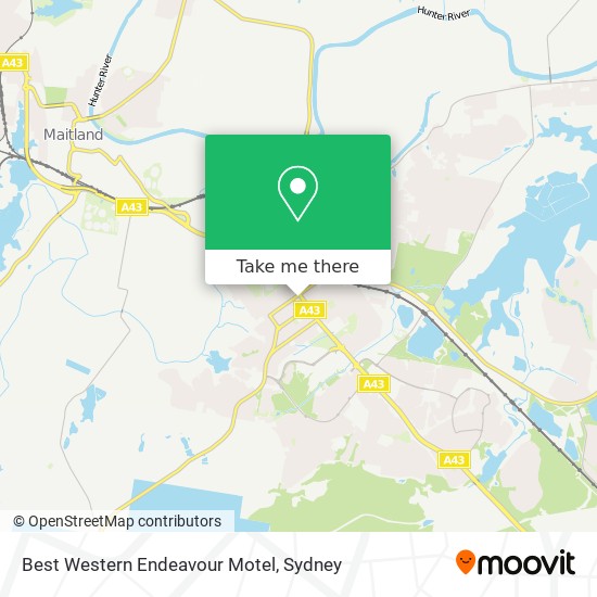Mapa Best Western Endeavour Motel
