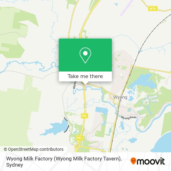 Mapa Wyong Milk Factory